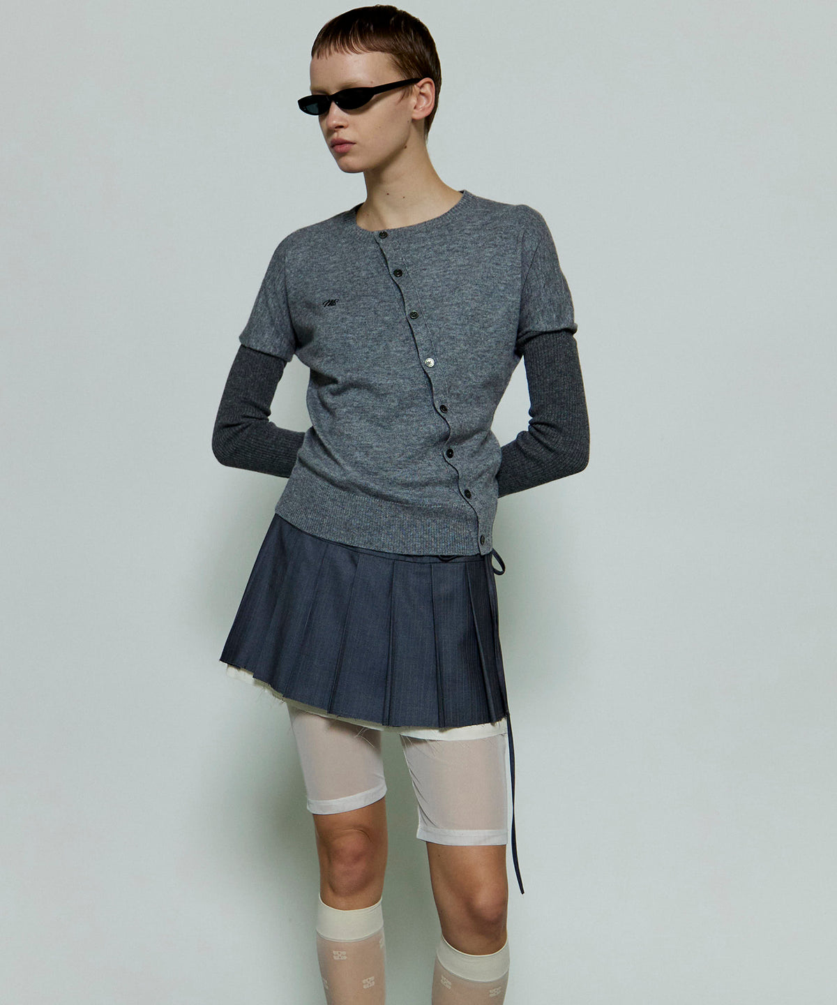【24AUTUMN PRE-ORDER】Pleats Wrap Mini Skirt