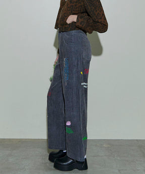 [24Autumn PRE-ORDER] CORDUROY EARLY ROMANCE GRAPHIC PANTS