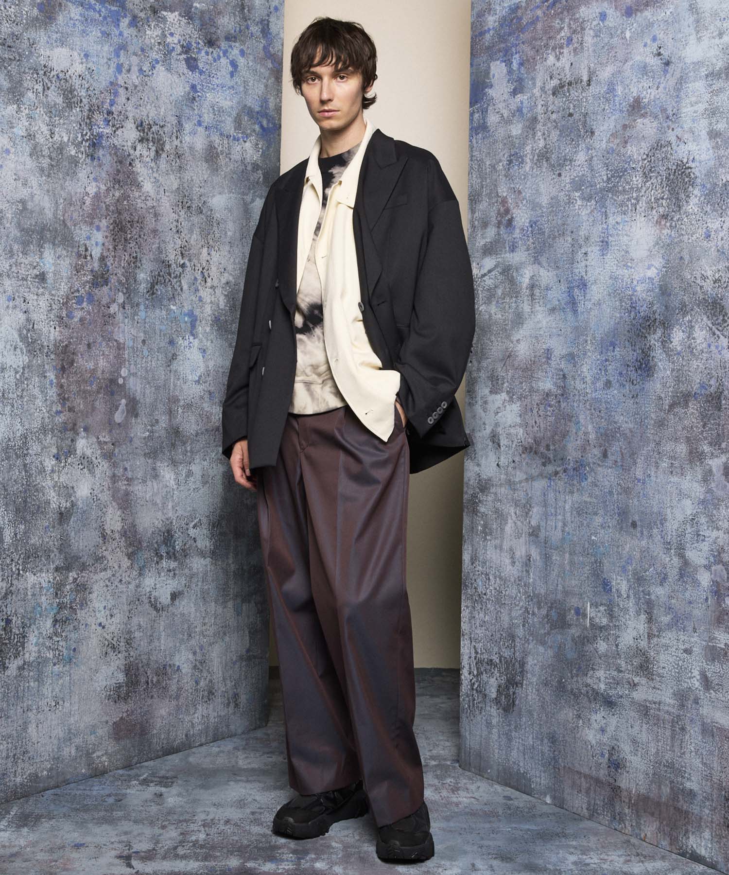 120/2/2/2/2/2/Suvin Cotton Gabardine Prime-Wide One Tuck Pants