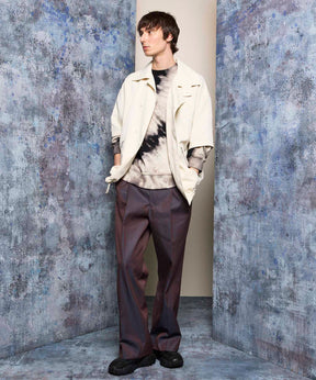 120/2/2/2/2/2/SUVIN COTTON GABARDINE PRIME-WIDE ONE TUCK PANTS