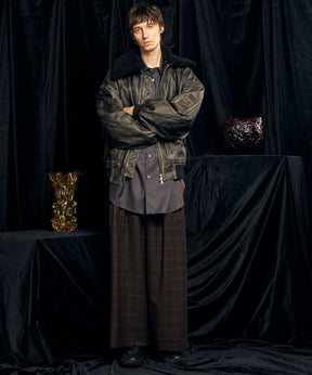 【Italian Dead Stock Fabric】Baggy Wide Pants