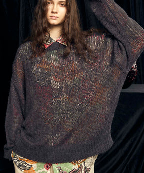 [24AW Pre-Order] Prime-Over Sheer Mohair Wool Knit Pullover