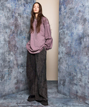 【24AW PRE-ORDER】Chemical Over-Dyed Inside-Out Sweat Wide Pants