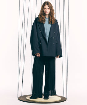 【24AW PRE-ORDER】Prime-Wide Sheer Rib Knit Pants