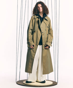 120/2/2/2/2/2/SUVIN Cotton Gabardine Prime-Over Trench Coat