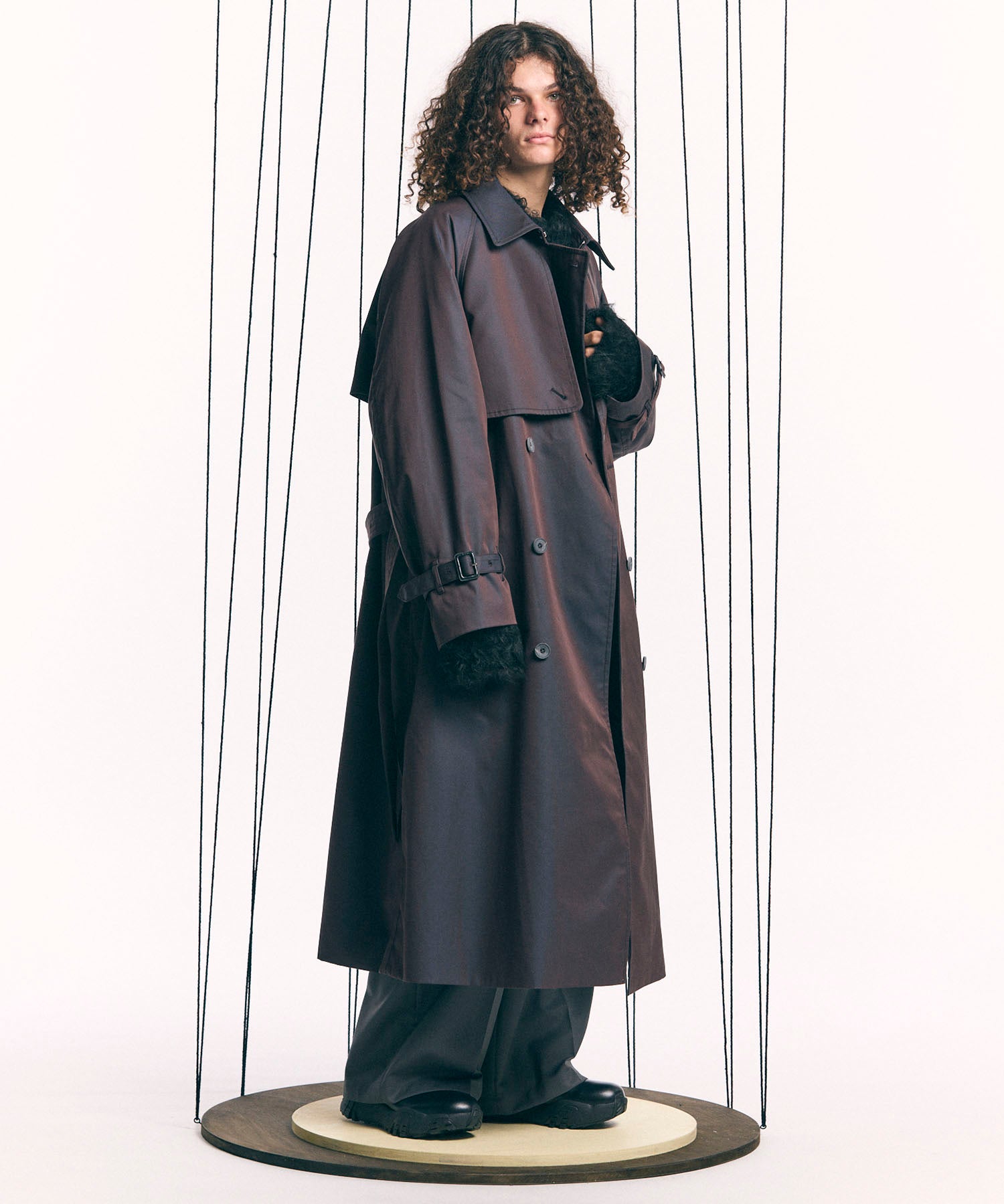 120/2/2/2/2/2/SUVIN Cotton Gabardine Prime-Over Trench Coat