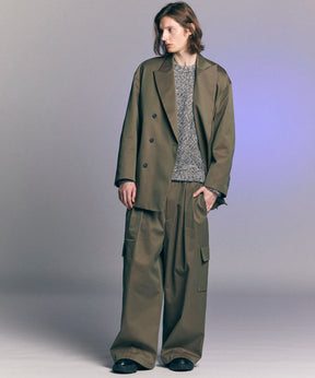 120/2/2 Suvin Cotton Gabardine Prime-Wide Cargo Pants