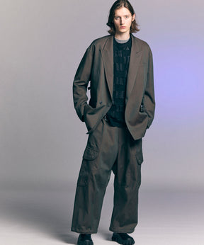 【24AW PRE-ORDER】Chambray Wool Prime-Over Three-Dimensional Cutting Tailored Jacket