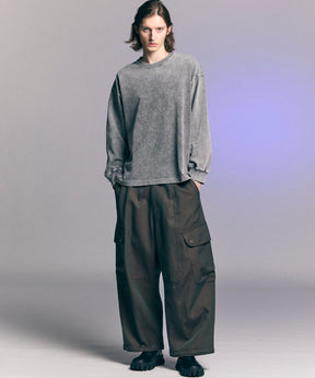 [24AW Pre-Order] CHAMBRAY WOOL PRIME-WIDE THREE-DIMENSIONAL CUTTING CUTTING CUTTING CUTTING CUTTING CUTTING CUTTING CUTTING PANTS