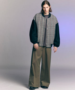 120/2/2/2/2/2/SUVIN COTTON GABARDINE BUGGY WIDE PANTS