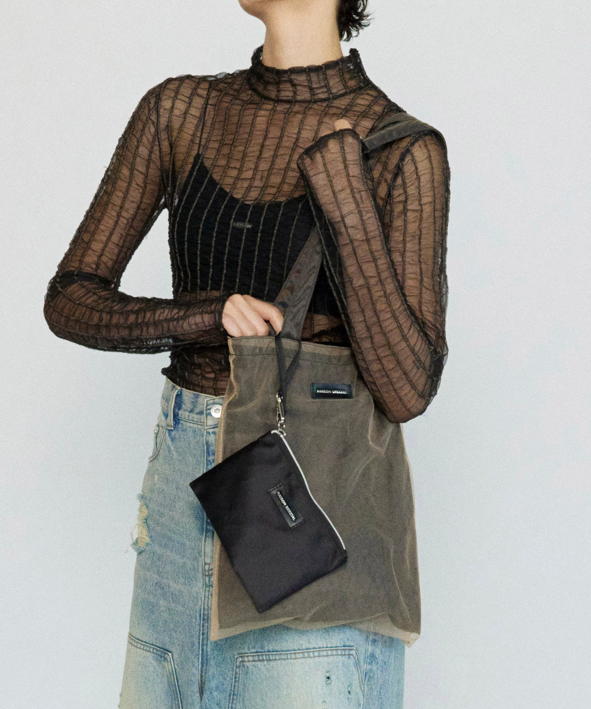 [24Autumn Pre-Order] TULLE COMBINATION TOTE BAG