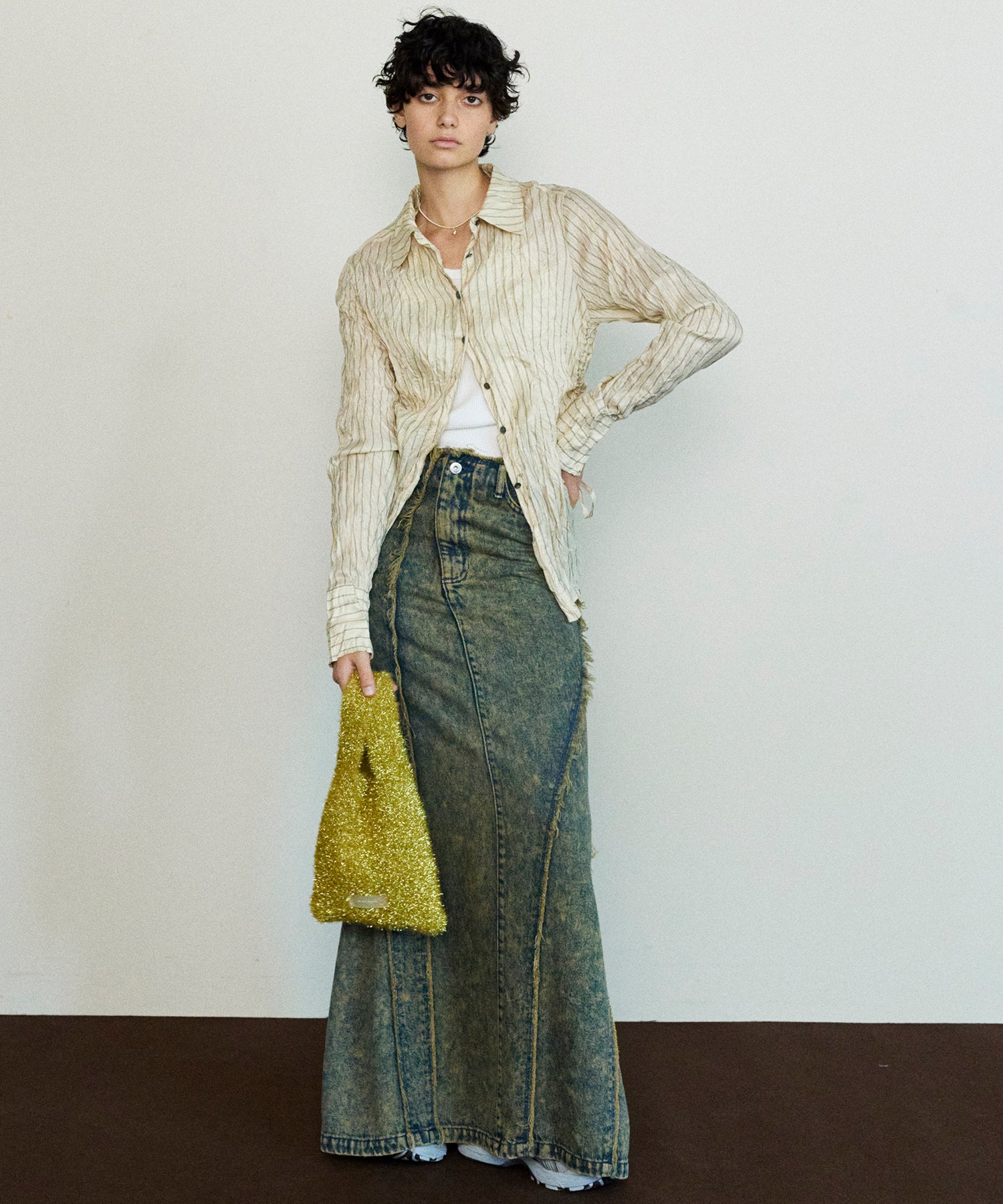 [24Autumn PRE-ORDER] Cellulose Denim Maxi Skirt