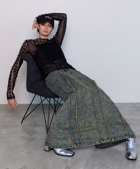 [24Autumn PRE-ORDER] Cellulose Denim Maxi Skirt