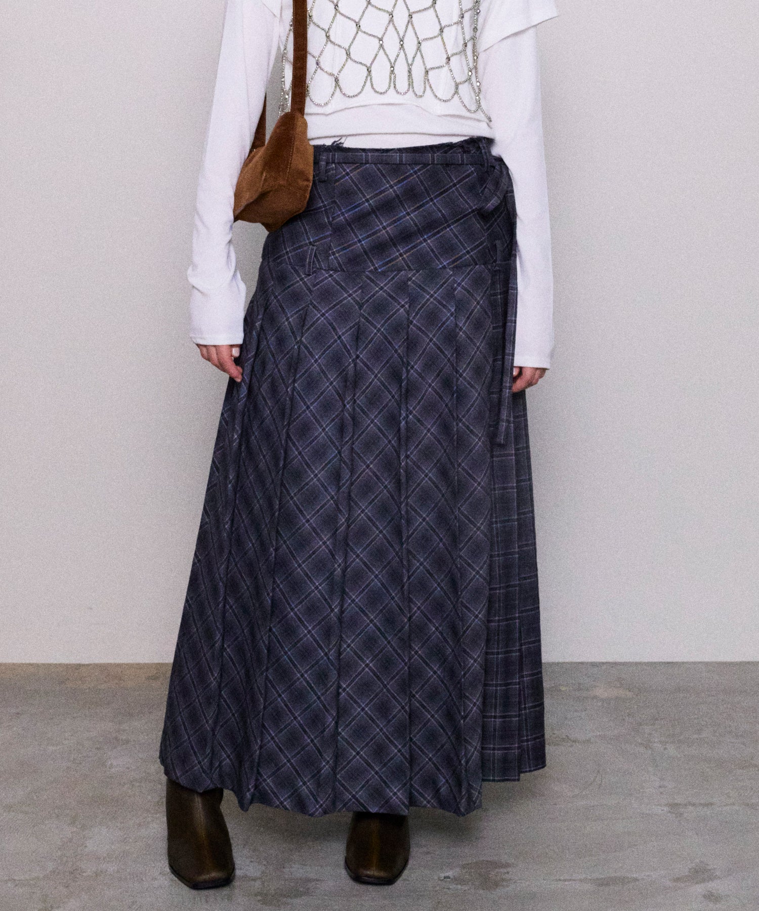 [24Autumn Pre-Order] LOW WAIST MAXI PLEATED SKIRT