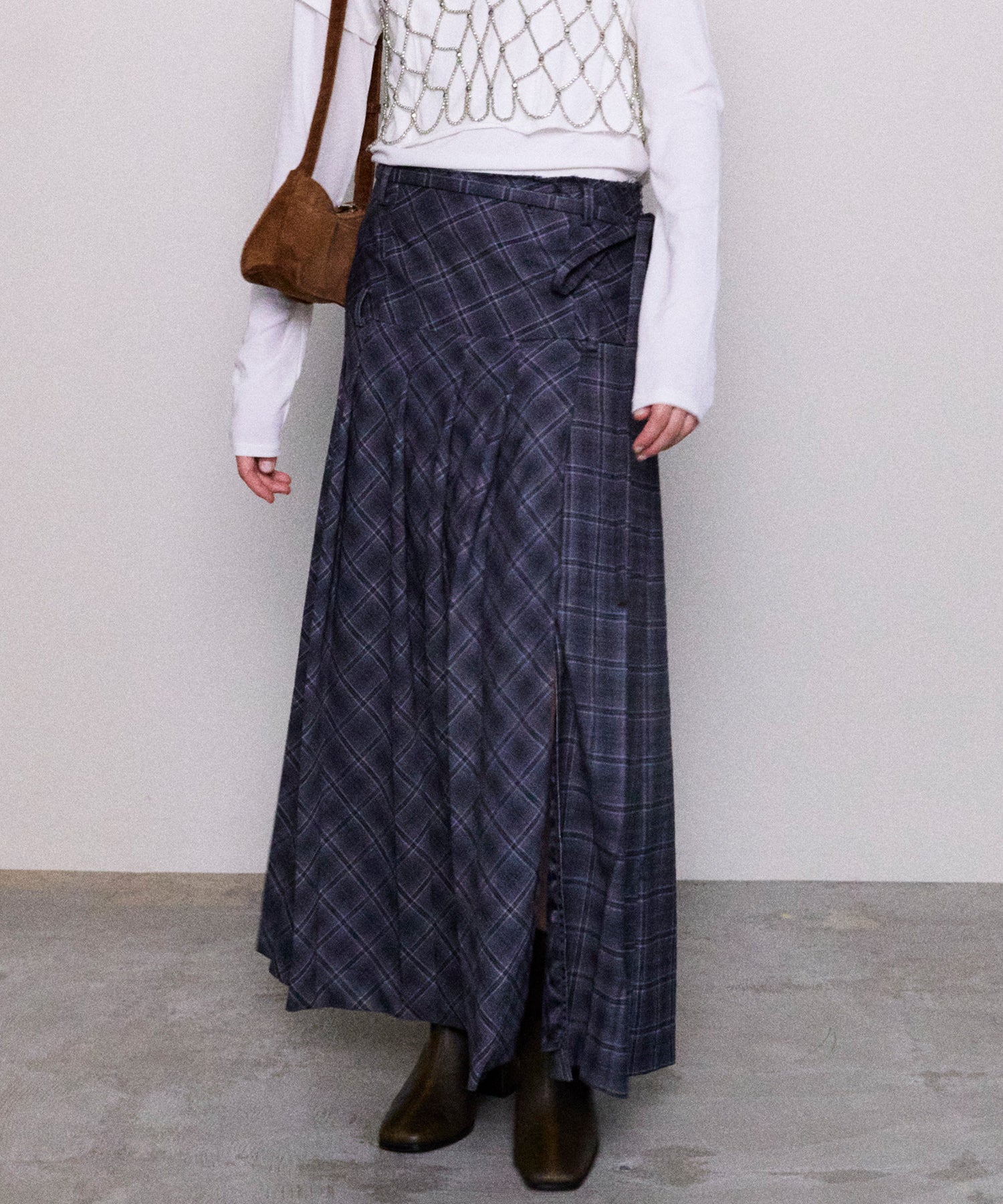 [24Autumn Pre-Order] LOW WAIST MAXI PLEATED SKIRT