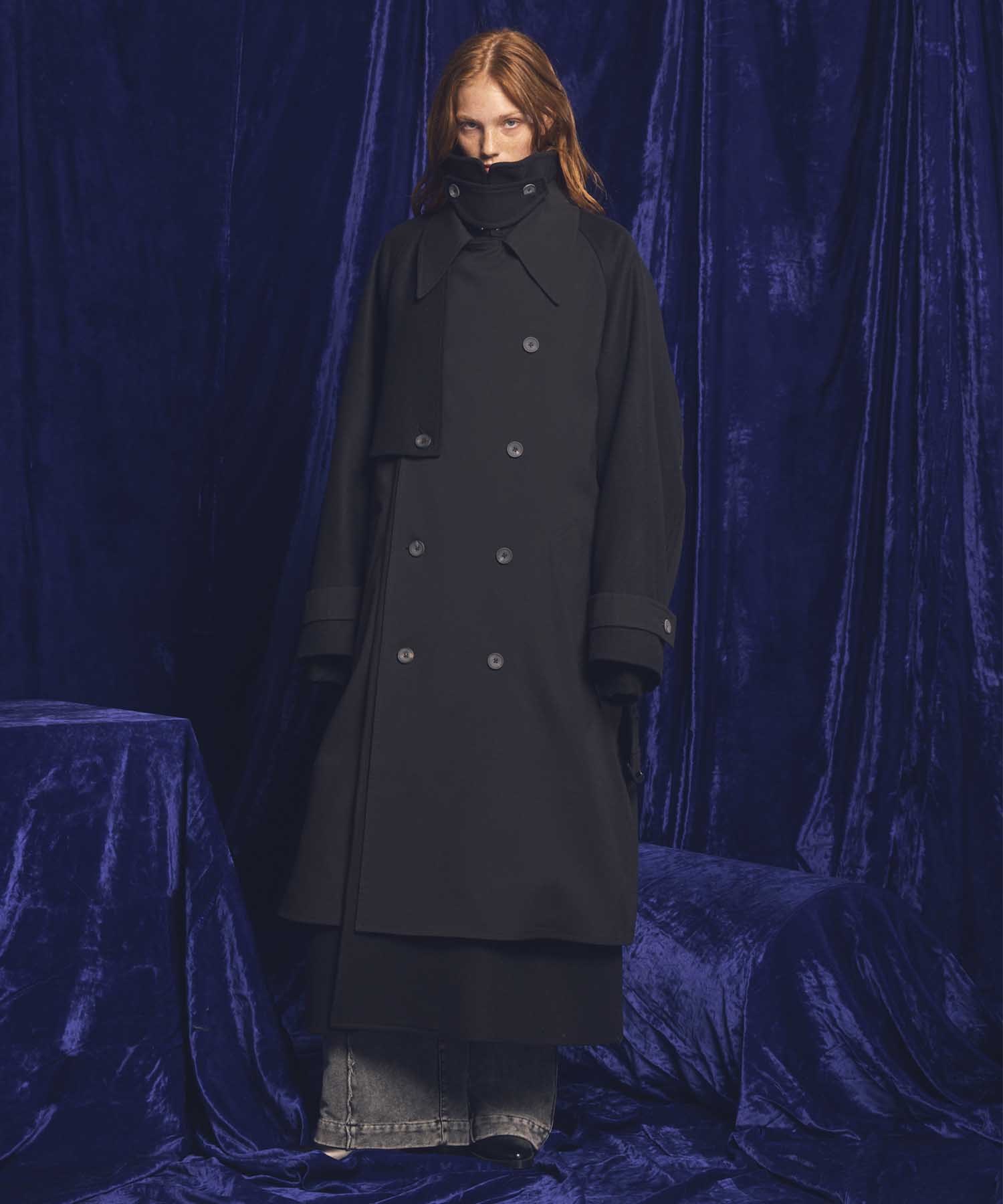 [24AW Pre-Order] SUPER170S Prime-Over Melton Balmachan Coat (Copy)