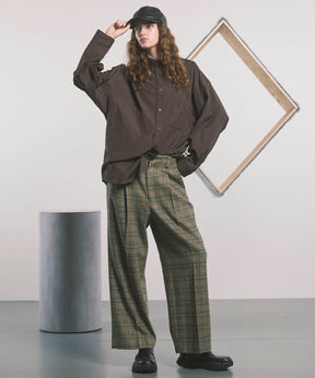 [Italian Dead Stock Fabric] ONE-TUCK WIDE PANTS (Copy)