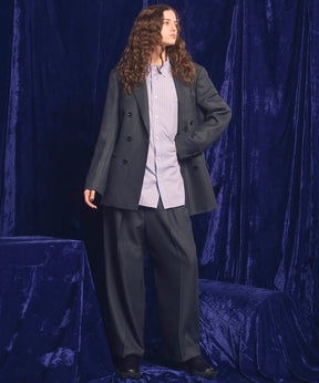 【Italian Dead Stock Fabric】Dress-Fit Peaked Lapel Double Tailored Jacket