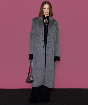 [24winter preoder] Mohair Shaggy Long Coat