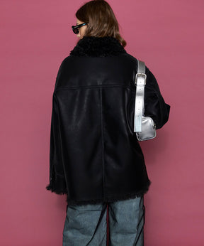 [24winter Pre-Order] Vegan Leather Mouton Blouson