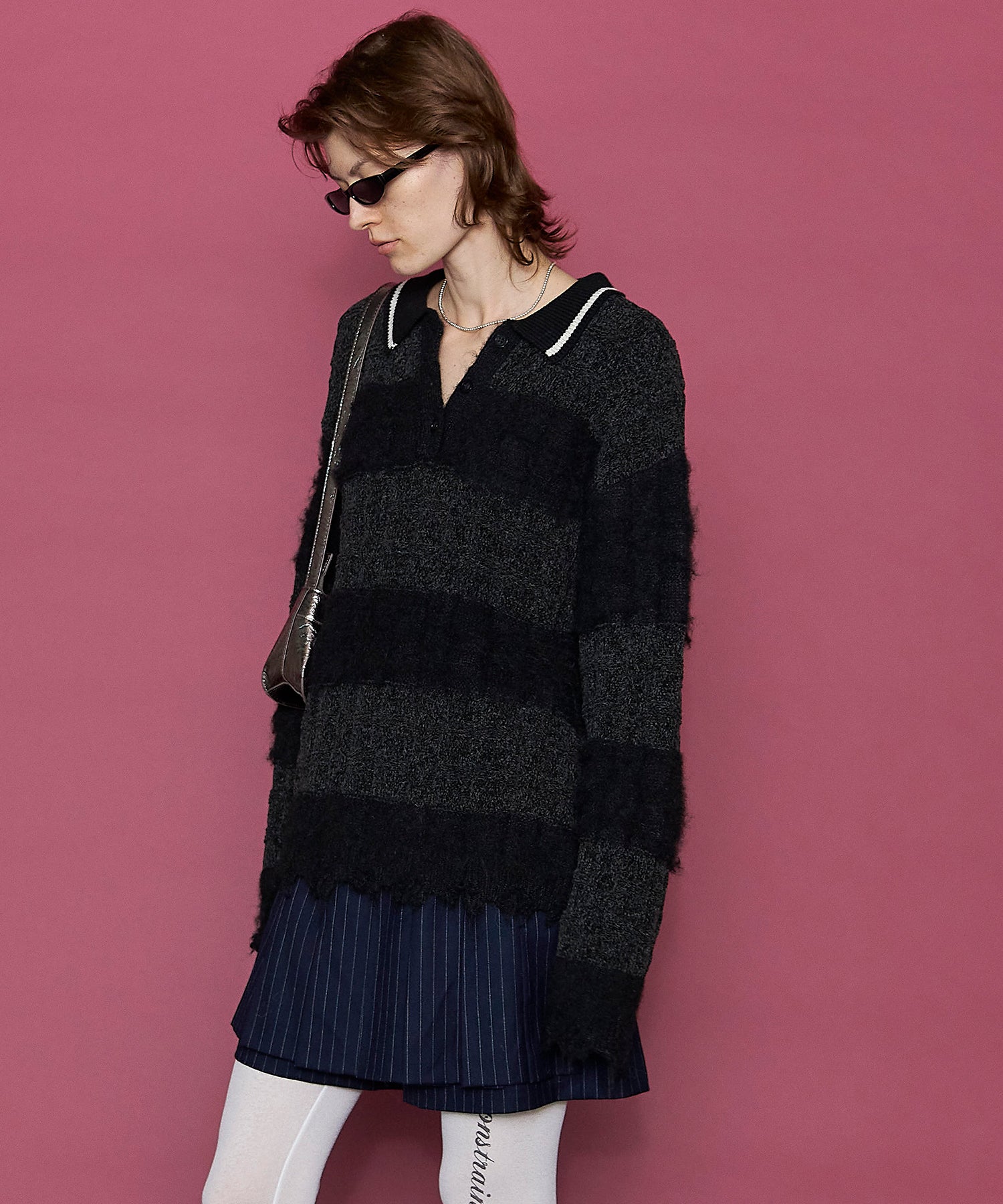 【24WINTER PRE-ORDER】Cable Knitting Border Rugger Knit Tops