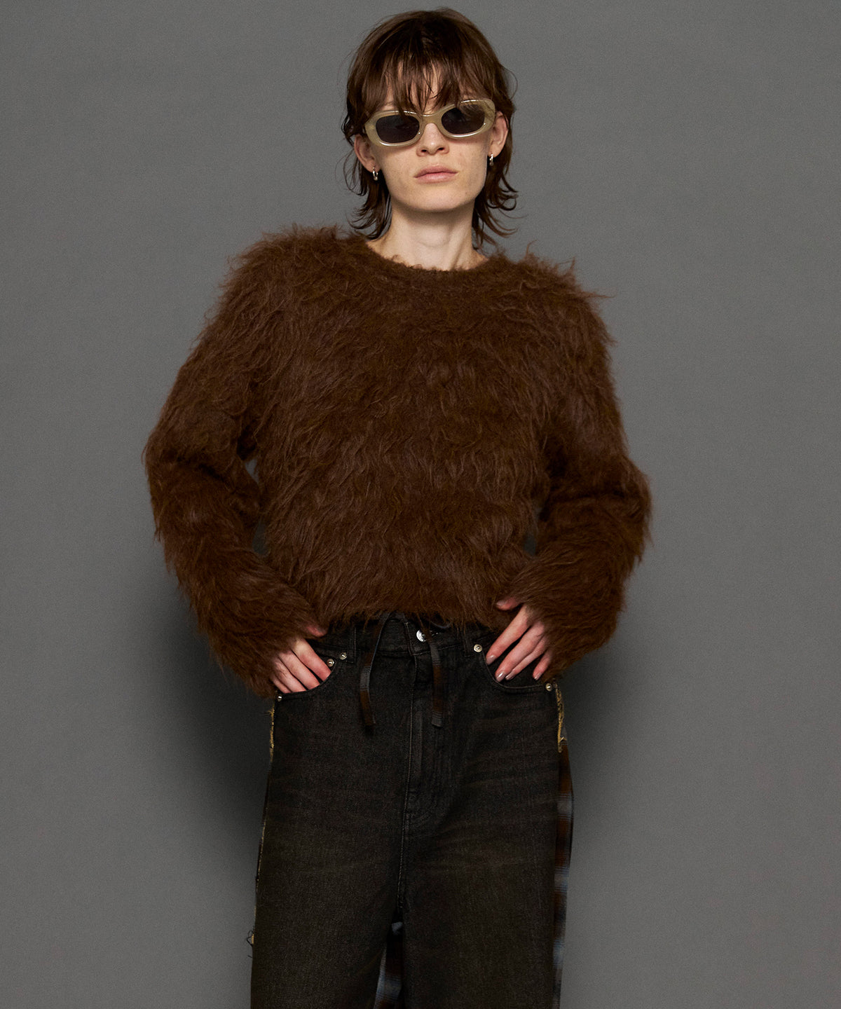 [销售]蓬松的毛茸茸的针织套头衫