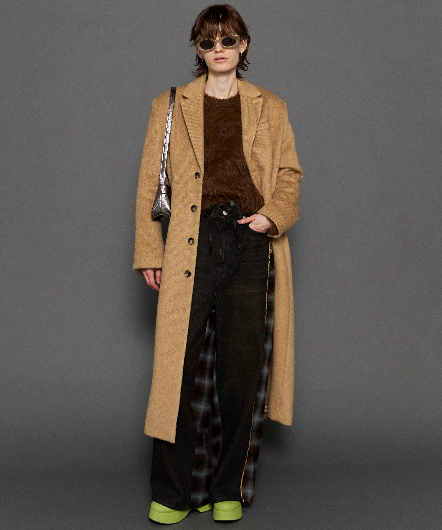 [24winter preoder] Mohair Shaggy Long Coat