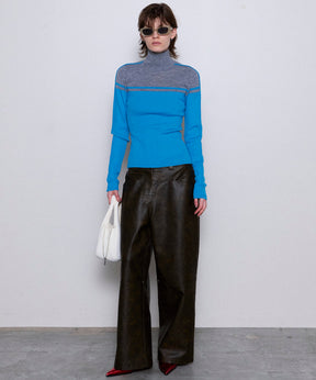 【24WINTER PRE-ORDER】Cocoon Wide Silhouette Vegan Leather Pants