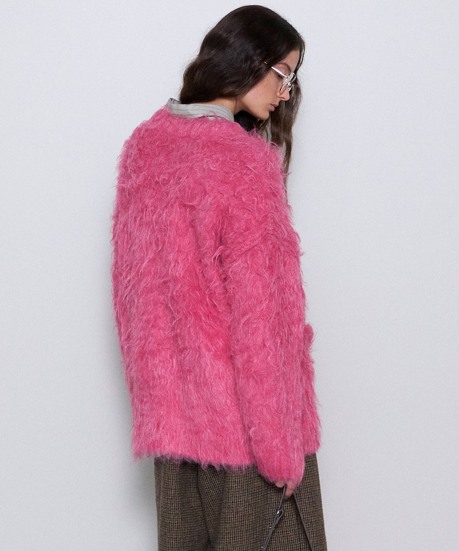 【24WINTER PRE-ORDER】Fluffy Shaggy Knit Cardigan