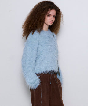 [24winter Pre-Order] Fluffy Shaggy Knit Pullover