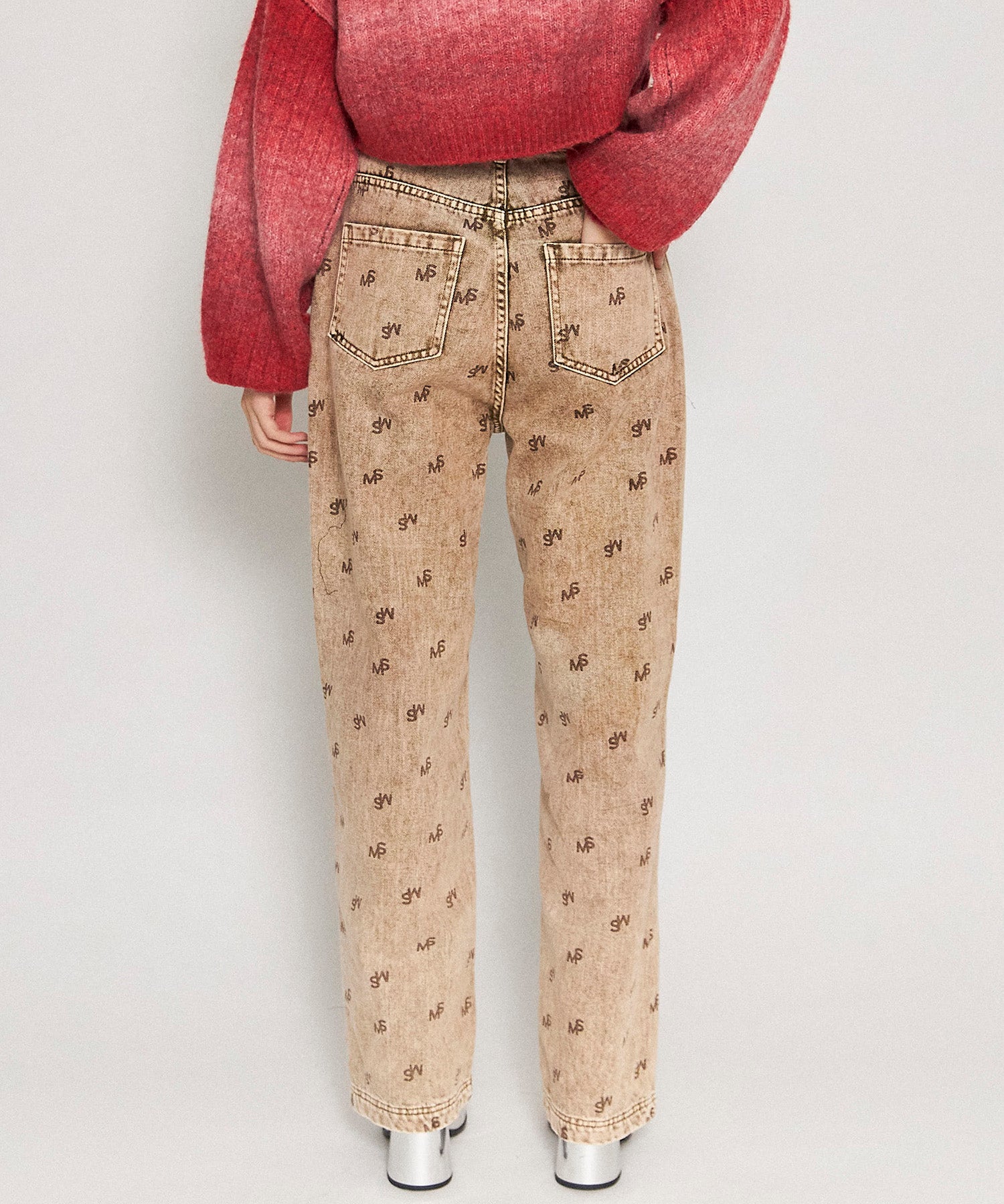 【24WINTER PRE-ORDER】Monogram Print Denim Pants