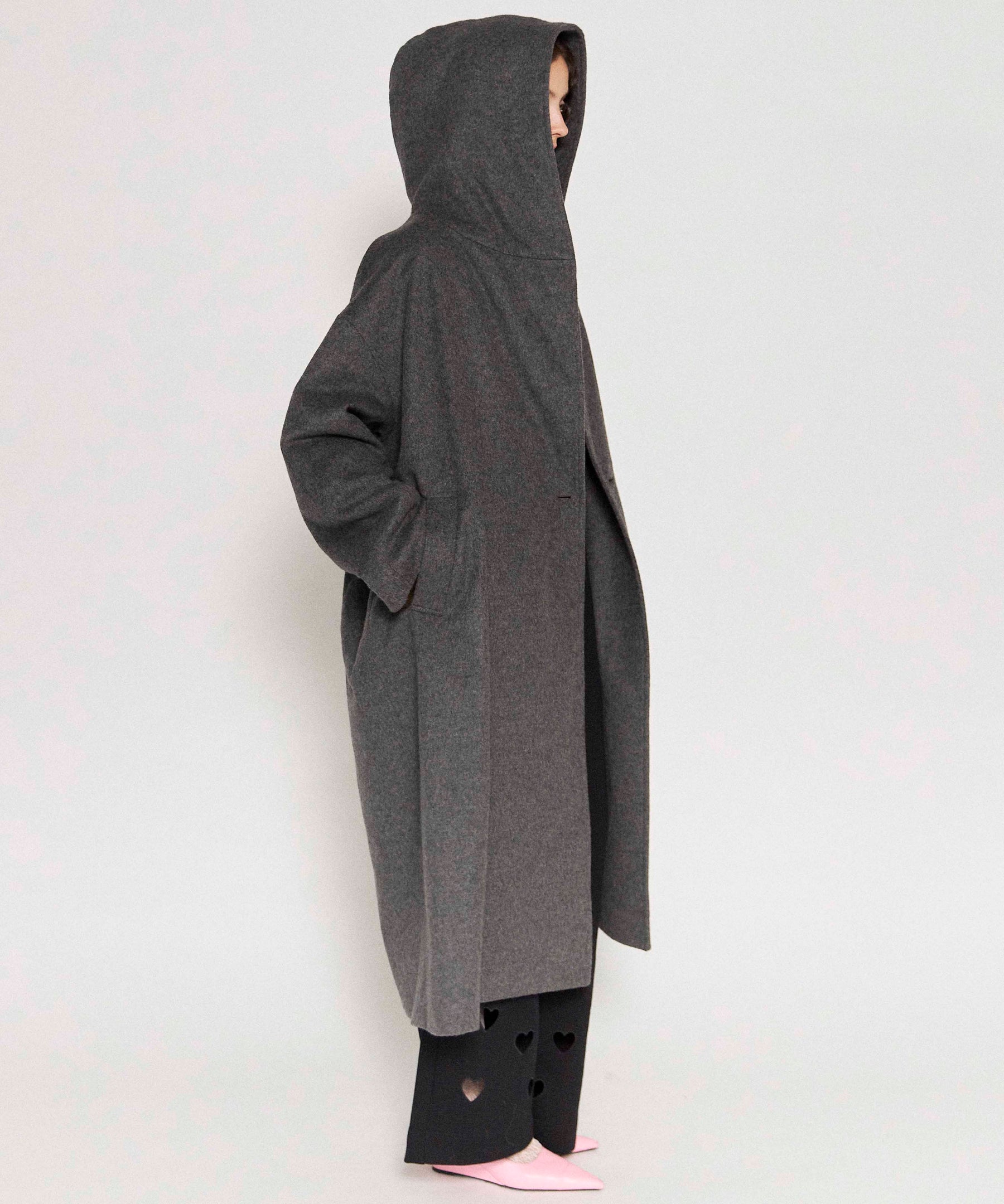 【24AUTUMN PRE-ORDER】Cashmere Beaver Processing Hood Coat