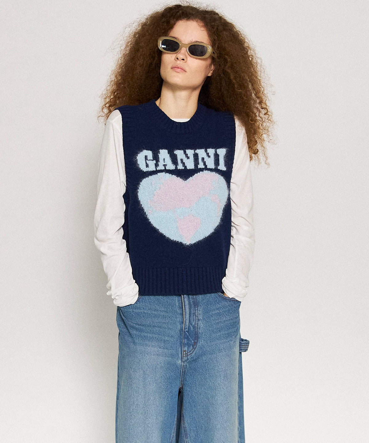 [ganni] GraphicsOftWoolMixVest