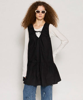 【GANNI】Cotton Poplin Mini Dress