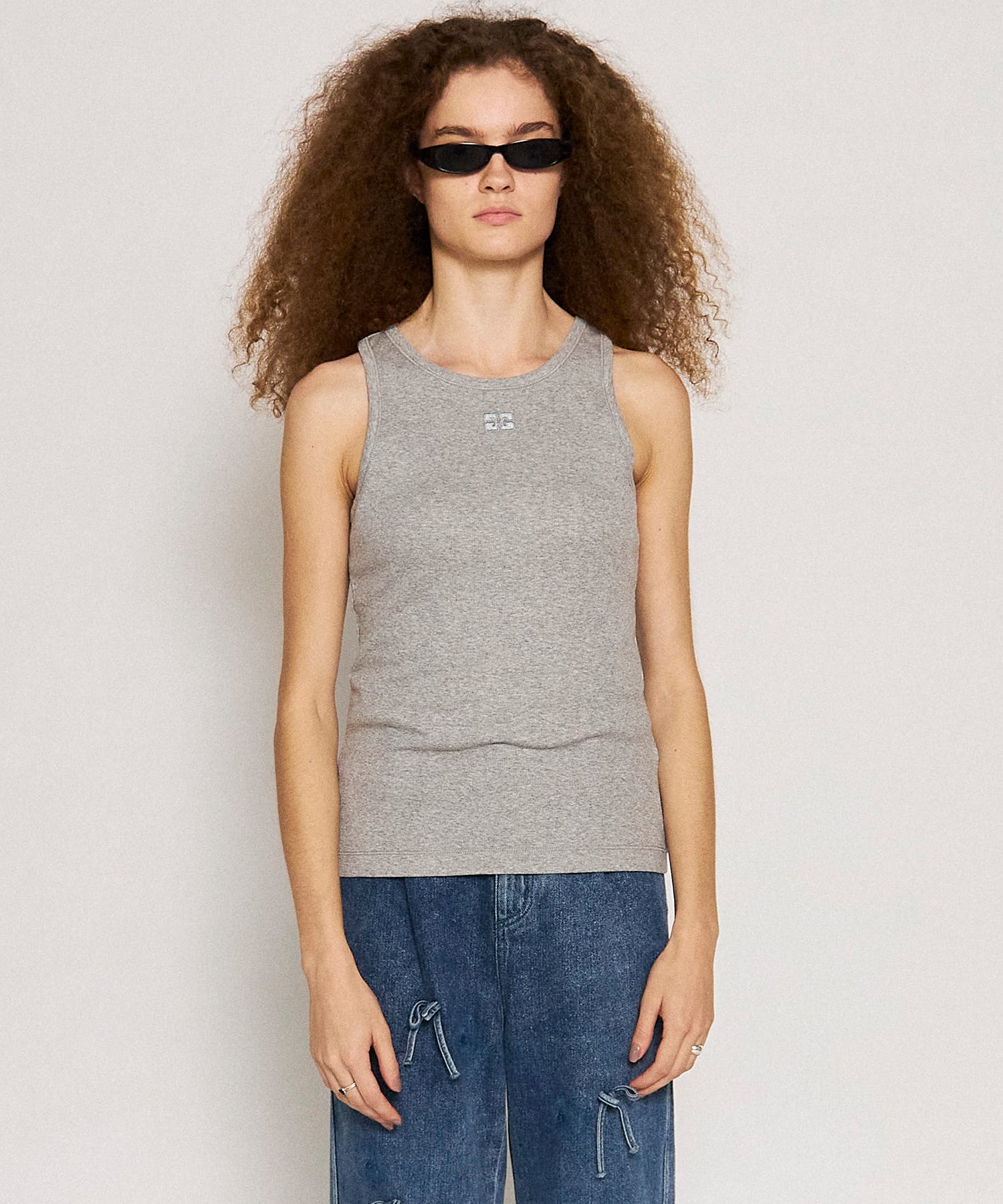 【GANNI】Soft Cotton Rib Tank Top