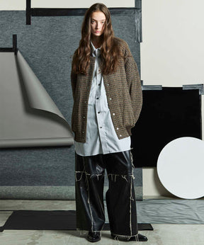 [24AW Pre-Order] CHEMICAL OVER-DYE HEAVY-WEIGHT SWEAT PIN TUCK EASY WIDE PANTS (copy)