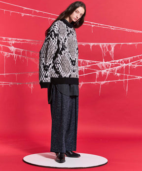 [24AW Pre-Order] Prime-Over Python Crew Neck Knit Pullover