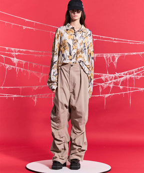 【24AW PRE-ORDER】Prime-Wide Random Tucks Parachute Pants