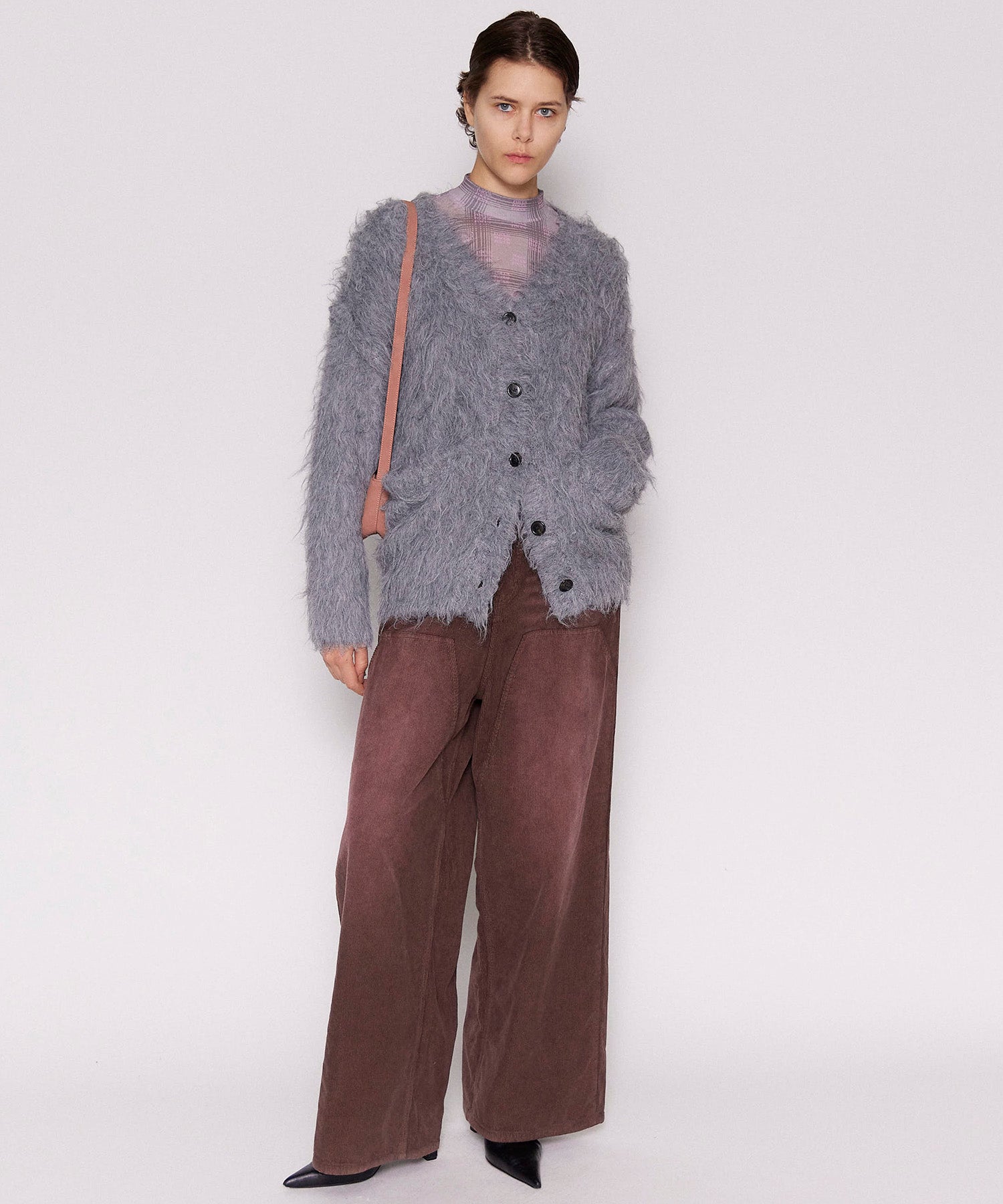 【24WINTER PRE-ORDER】Fluffy Shaggy Knit Cardigan