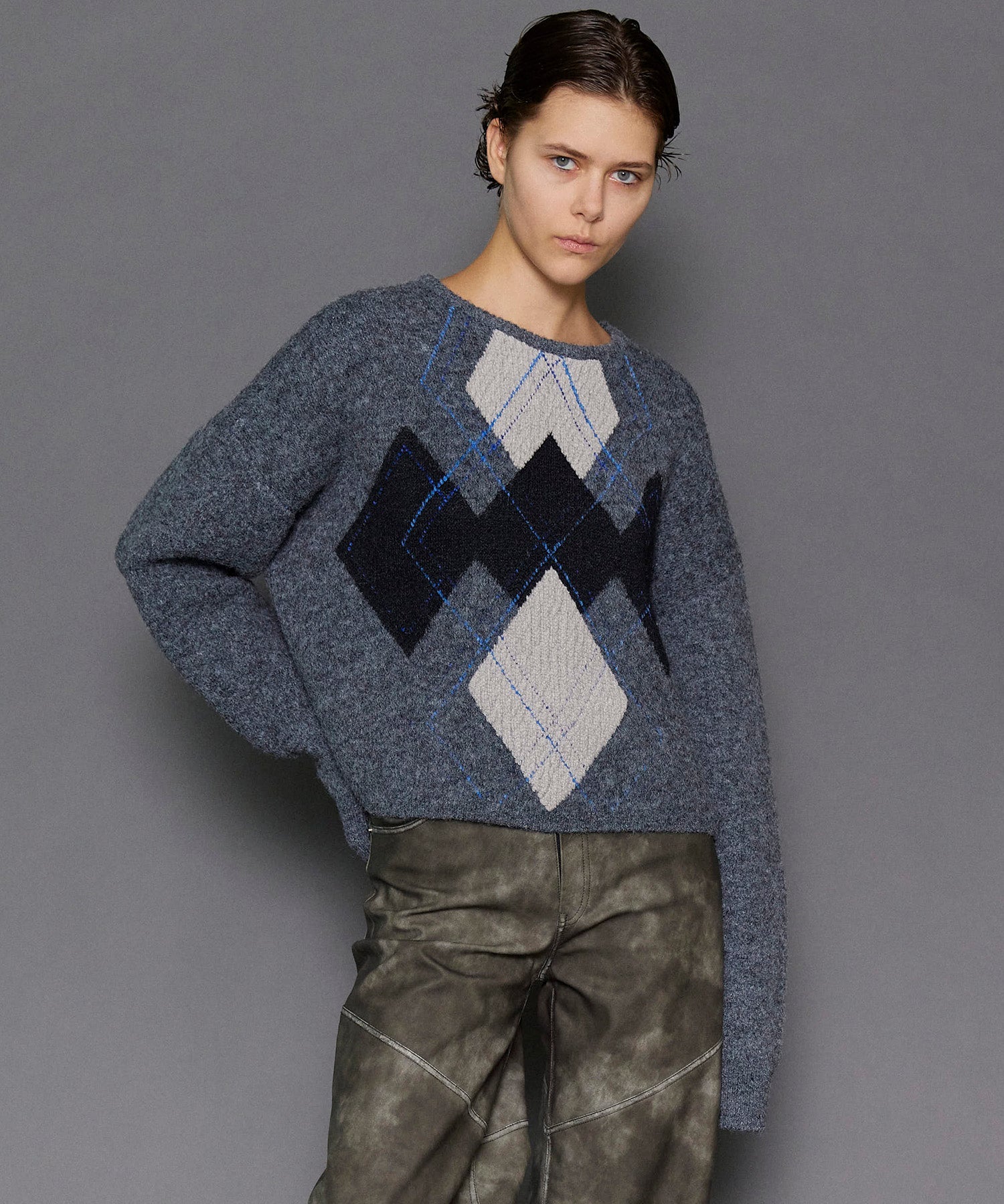 【24WINTER PRE-ORDER】Argyle Knit Tops