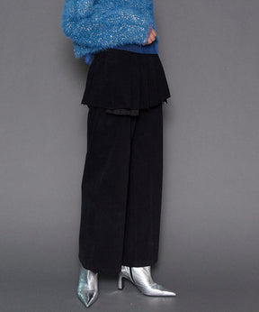 【24WINTER PRE-ORDER】Pleated Skirt Layered Pants