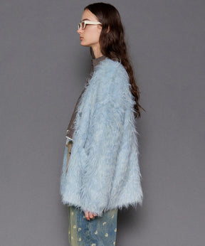 【24WINTER PRE-ORDER】Fluffy Shaggy Knit Cardigan