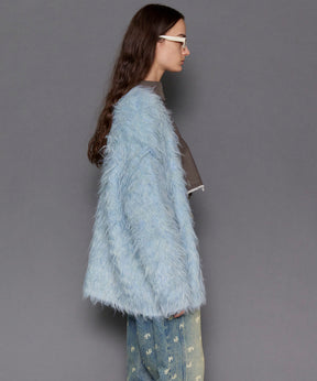 【24WINTER PRE-ORDER】Fluffy Shaggy Knit Cardigan