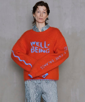 【PRE-ORDER】WELLBEING Logo Jacquard Knit Sweater