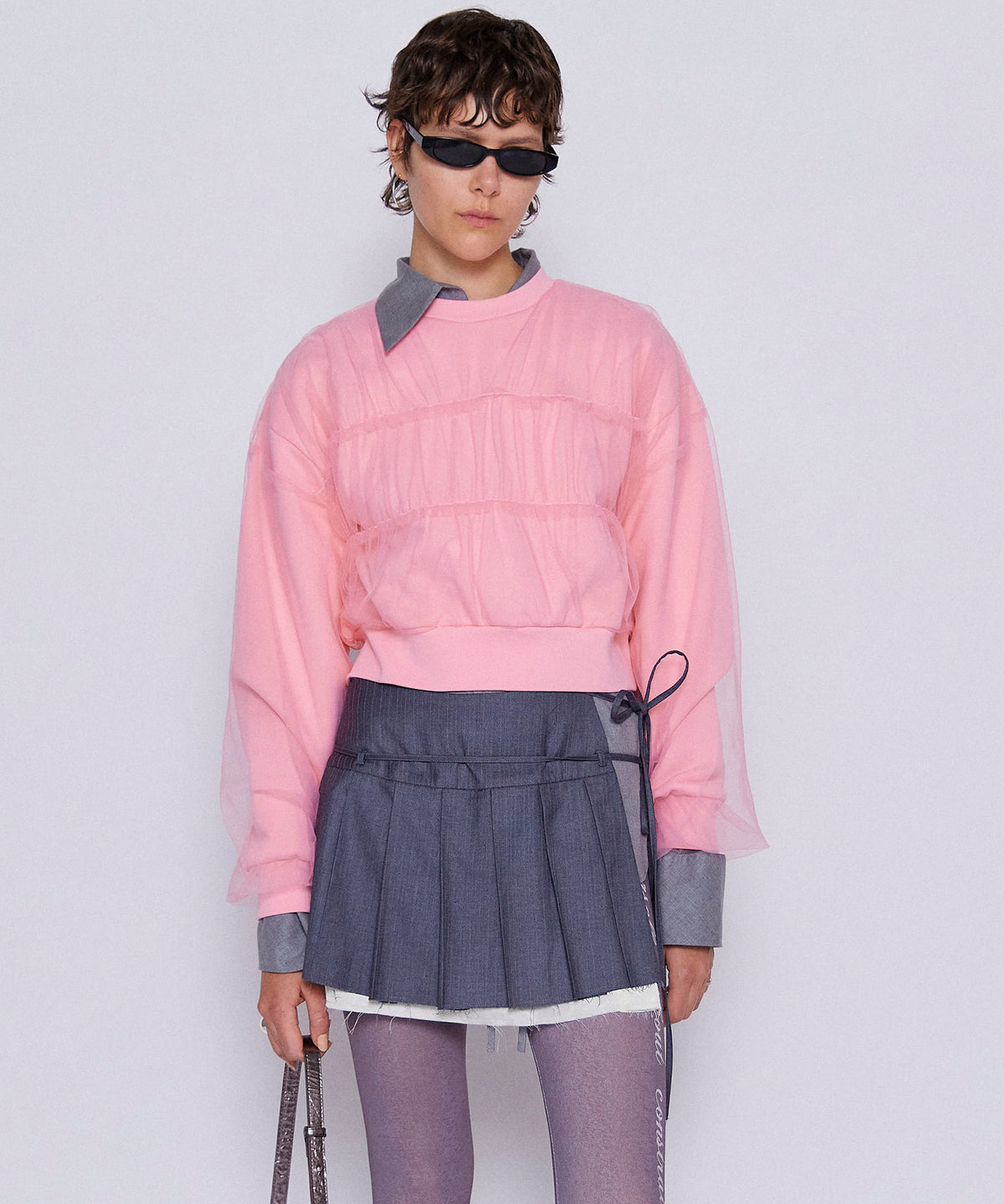 【SALE】Tulle Layered Sweatshirt