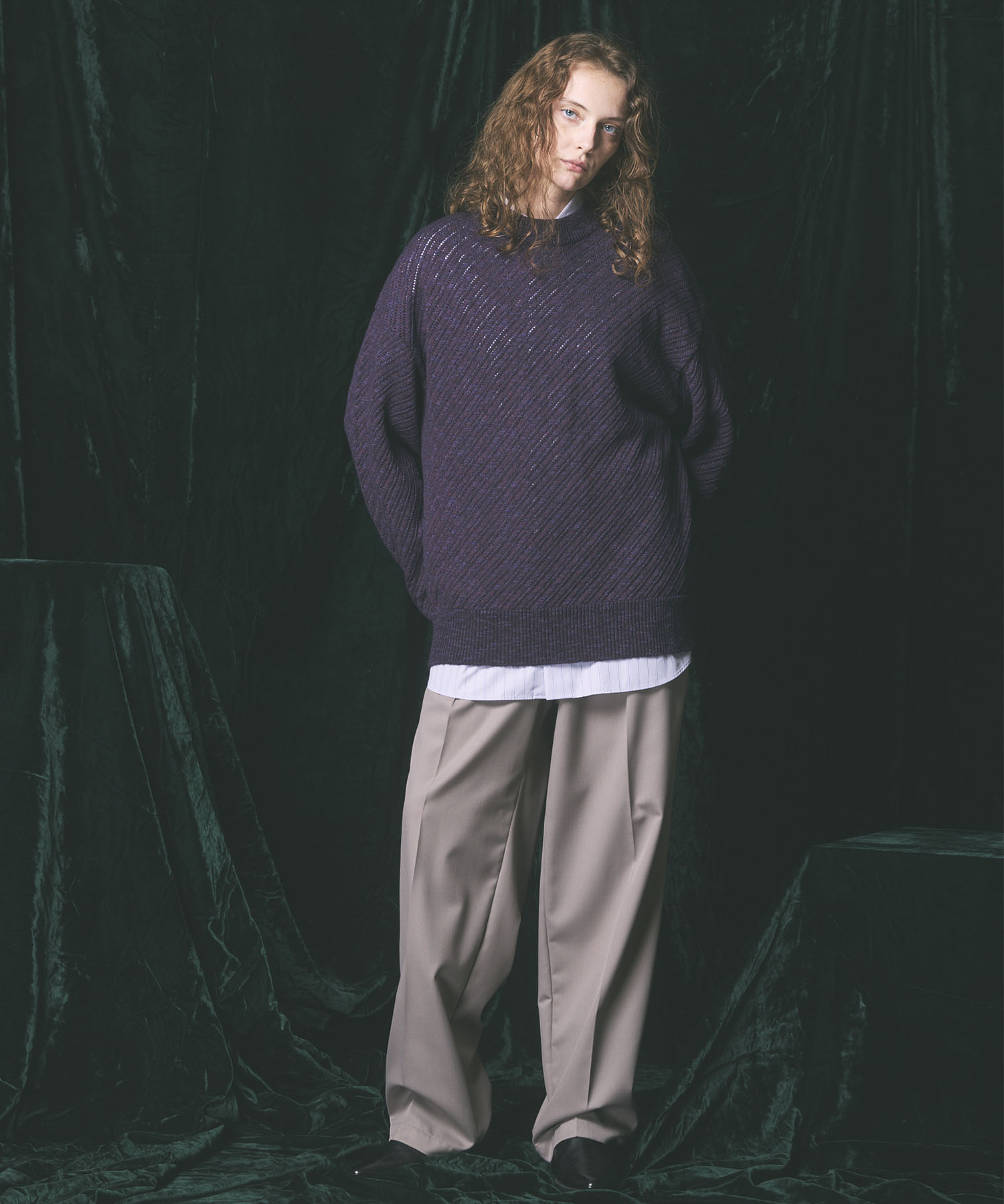 Wool Mix Prime Wide One-Tuck Wide Pants