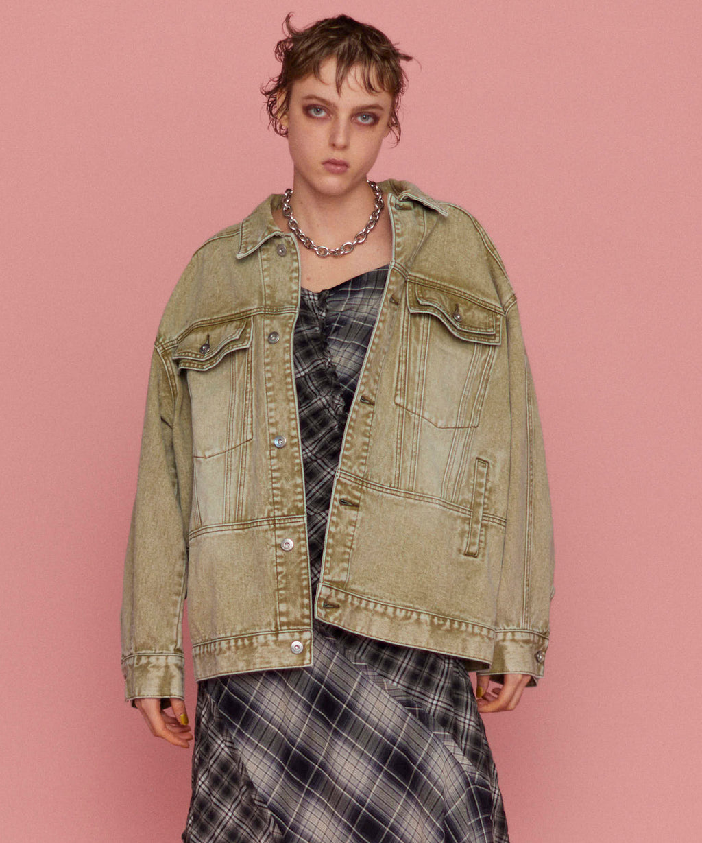Oversize Colored Denim Jacket