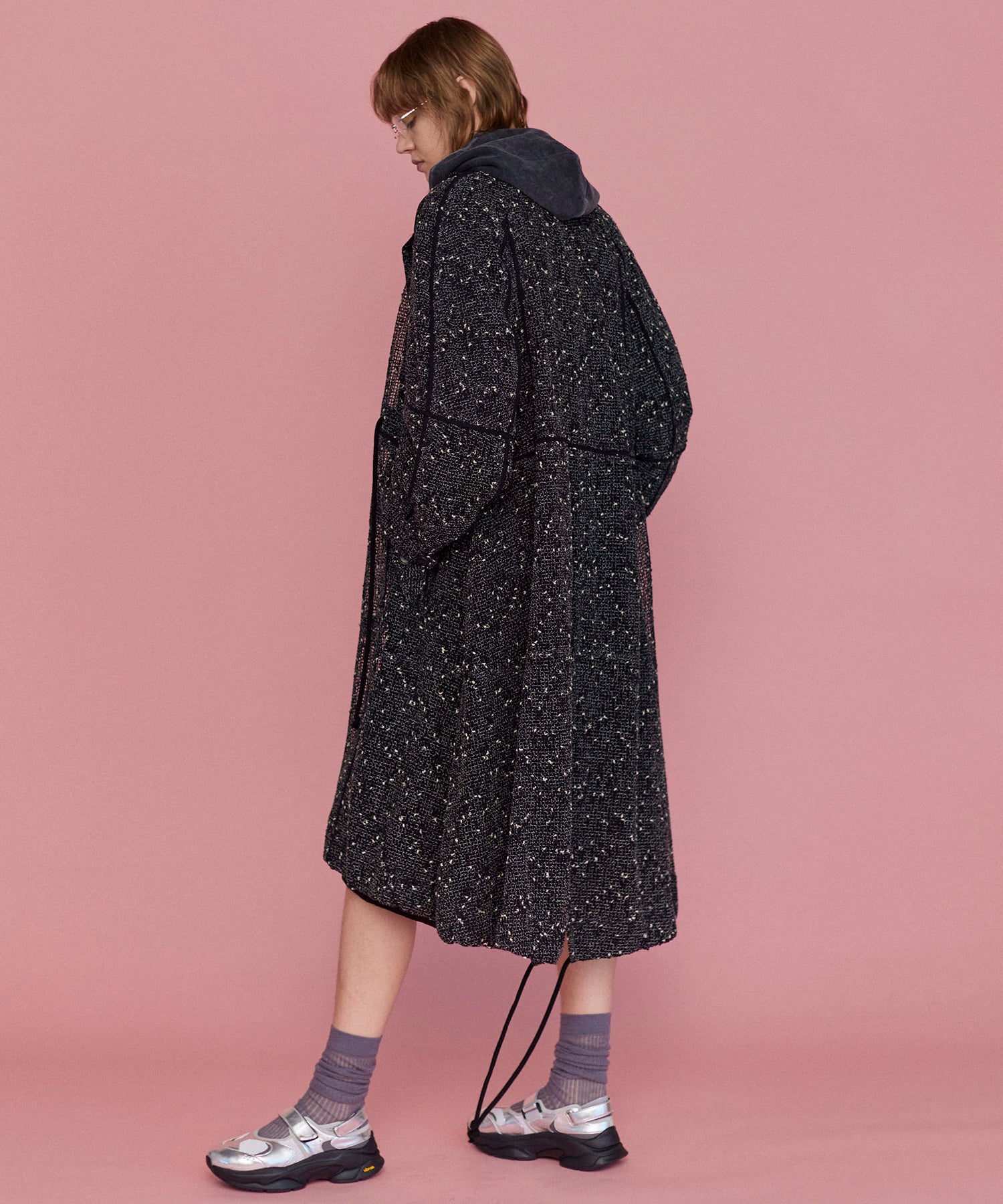 【25SPRING PRE-ORDER】Mesh Long Length Mods Coat