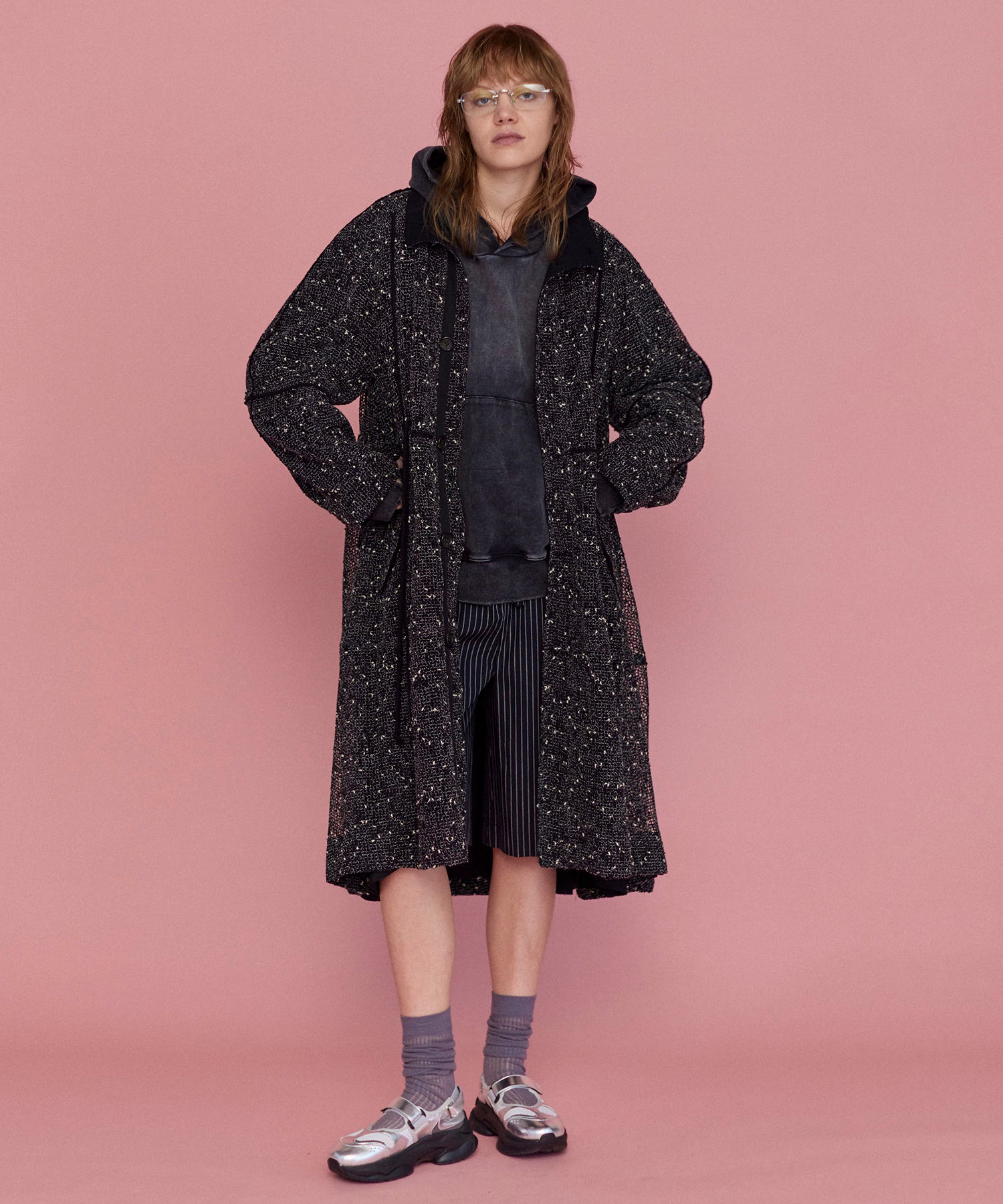 【25SPRING PRE-ORDER】Mesh Long Length Mods Coat