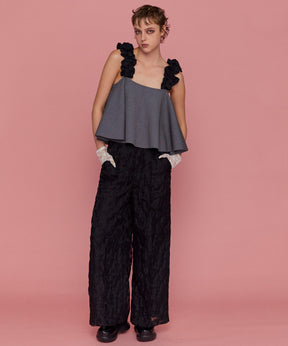 【25SPRING PRE-ORDER】Sheer Jacquard Easy Pants